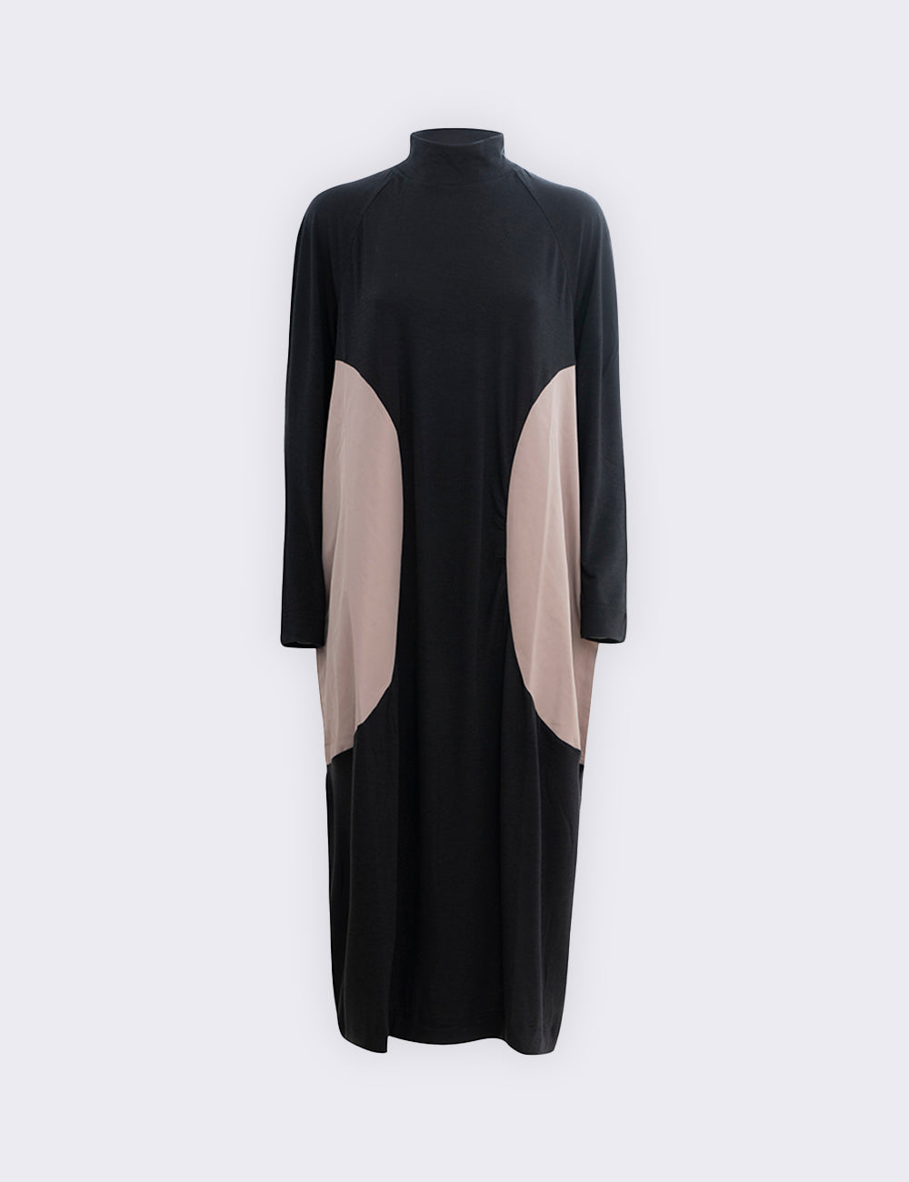 Midi um vestido de ovo de dois tons