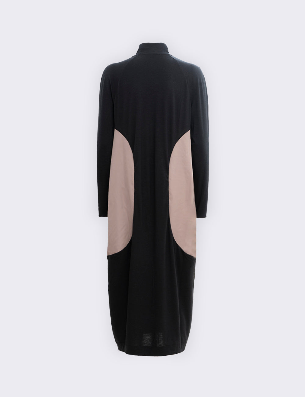 Midi um vestido de ovo de dois tons