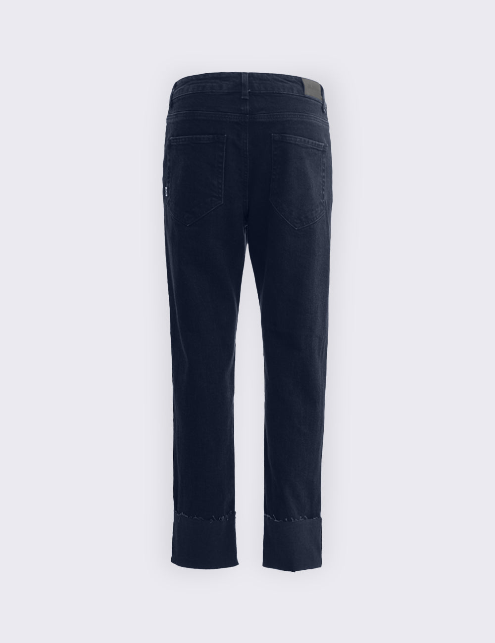 Calças de jeans sólidos com aspecto no fundo