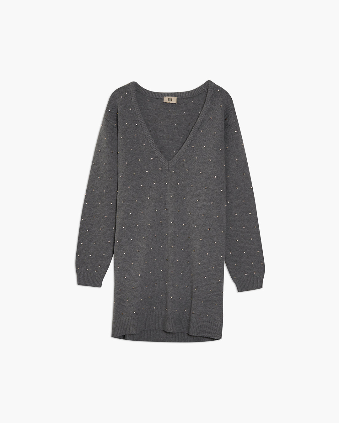 Sweater com decote redondo e strass (cópia)
